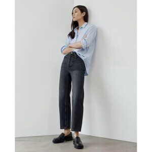 NWT EVERLANE $118 WAY HIGH JEANS - WASHED BLACK - SIZE 23 WAIST / 29 INSEAM